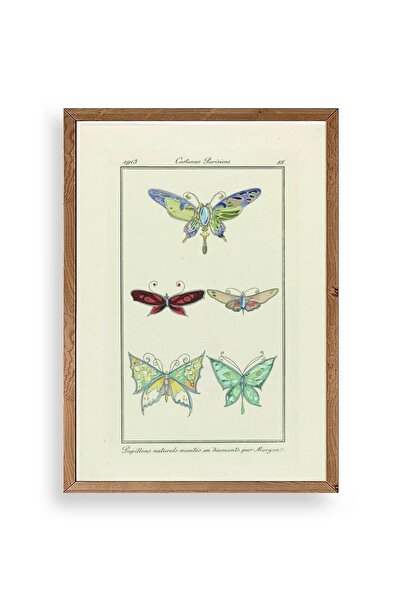 CT STONES Butterfly Wooden Framed Painting