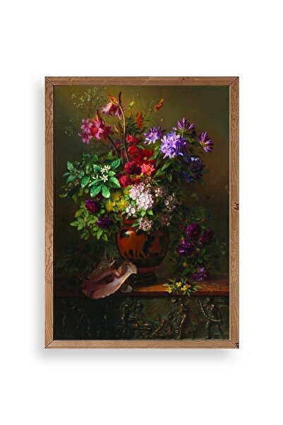 CT STONES Flowers Wooden Framed Painting