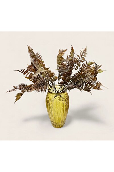 sedoshhomevision مزهرية زجاجية بتصميم عظم السمك باللون البرتقالي - 25 سم