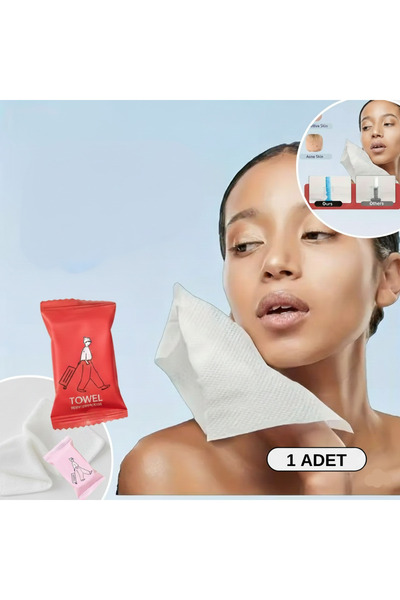 THREESTEP 1 Adet Bağımsız Paketli Sıkıştırılmış Havlu Seti Taşınabilir Seyaha...