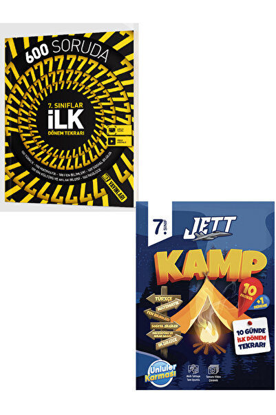 Efsane Yayınları 7.Sınıf Hız Yay. 600 Soruda İLK Dönem Tekrarı + 7.Sınıf Ünlüler Karması JETT 1.Dönem Kamp 10 Fasikül