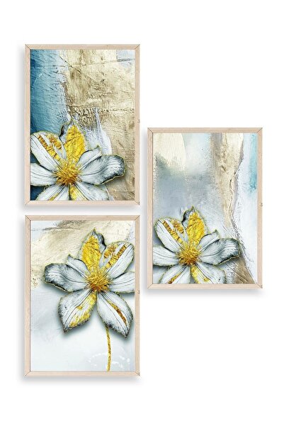 CT STONES Flowers Wooden Framed Painting