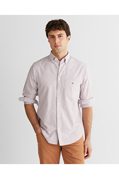 Gant Erkek Bordo Regular Fit Düğmeli Gömlek