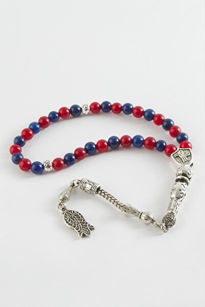 FREEDOM STOREE Mărgele de rugăciune din piatră naturală Ceyt, albastru bordo,...