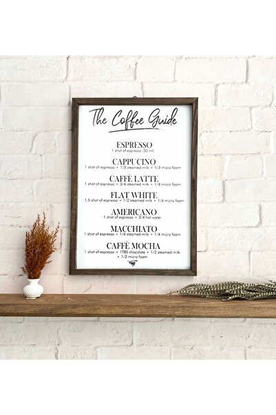 CT STONES Coffee Corner the Coffee Guide Wooden Frame White Background