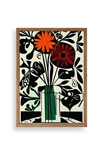 CT STONES Flower Wooden Framed Painting