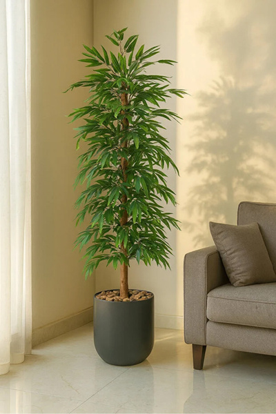 co arma Artificial bamboo tree, a replica of a natural bamboo tree, in shape and texture, 150 cm tall