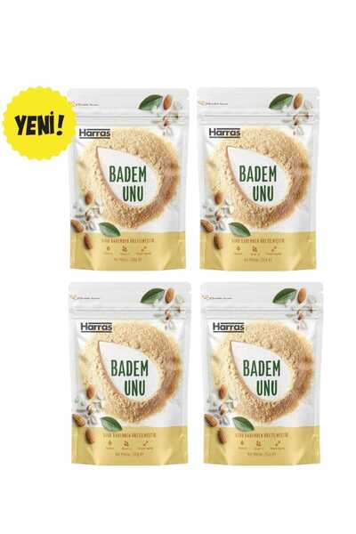 Harras Harass Badem Unu 250 Gr x 4 Adet | %100 Badem | Glutensiz Yüksek Lifli Protein