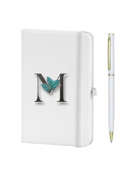 Marsilyan دفتر ملاحظات مطبوع عليه زهرة حرف M
