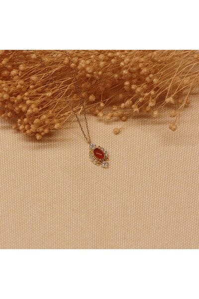 TAHAN MÜCEVHERAT Vintage Akik Minimal Kolye