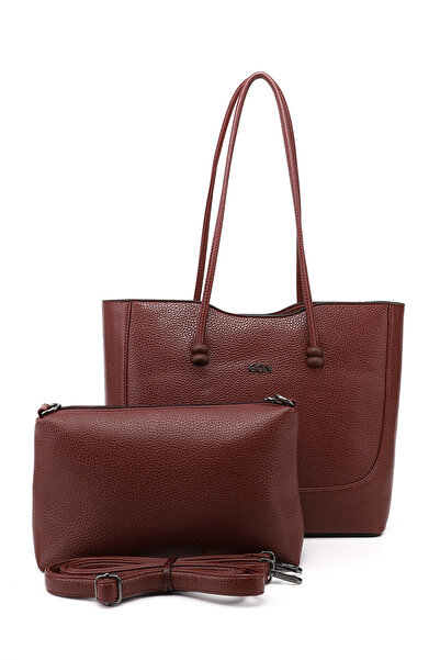 GÖNDERİ(R) Women's Burgundy Puppy Shoulder Bag