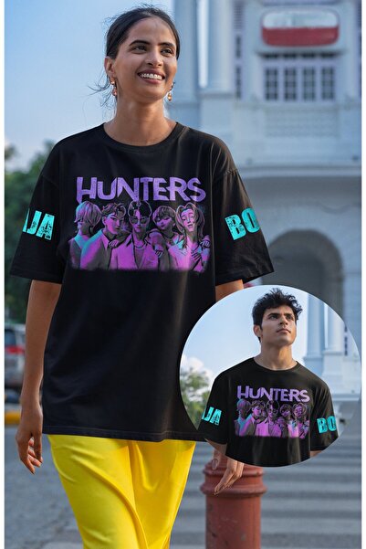 Fuddy Moda Tricou unisex Hunters Sajaboys Kol cu imprimeu cu tematică supradi...