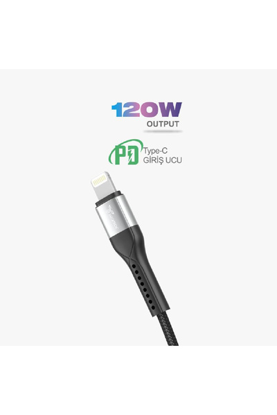 Lucatech PD Lightning Ultra Hızlı Şarj Kablosu 2 MT — iPhone 13 / 14 Plus / 1...