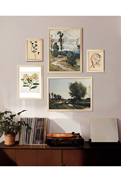 Vetro Design Doğayla Birleşen Sanat Çerçeveli Tablo Set