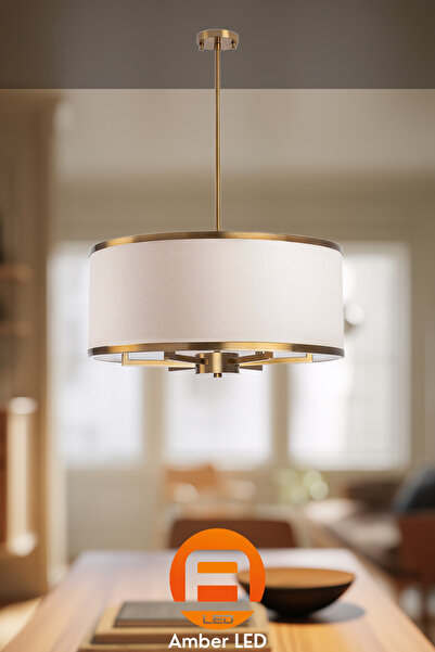 AmberLED Şık Metal Gövdeli Avize Mutfak ve Salon İçin E27 Uyumlu