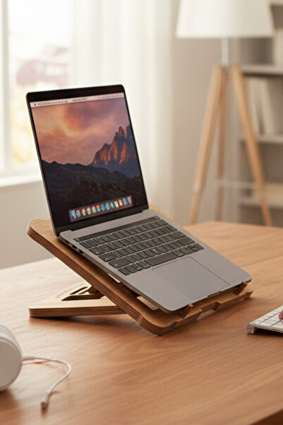 MONTETOYS Ahşap 3 Kademeli Laptop Tablet ve Kitap Standı