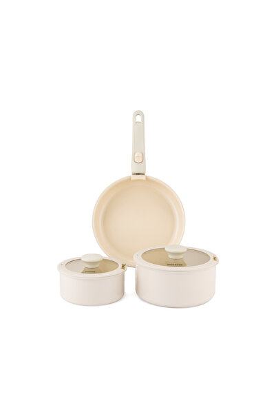 Schafer Vision Ceramic Cookware Set 7 Pieces-Cream