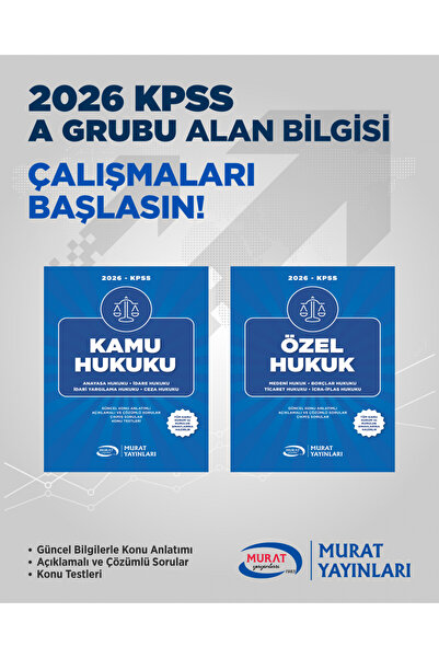 Murat Yayınları Kpss A grubu Kamu Hukuku ve Özel Hukuk Konu Anlatımlı set .