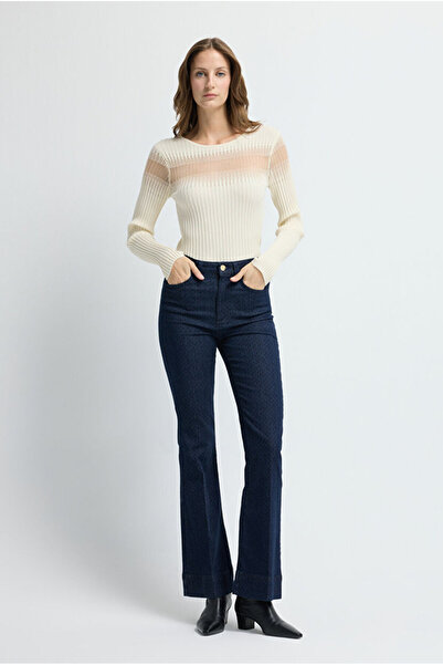 adL İspanyol Paça Denim Pantolon