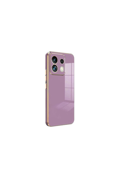AKSEFİZZ Redmi Note 13 Pro 5G Kılıf Parlak Soft Yüzeyli Kamera Korumalı Altın...
