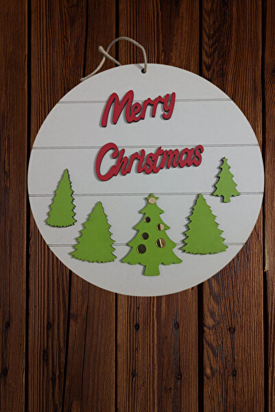 Şirin Lazer Crăciun fericit, figurină din lemn de pin, decorațiune de perete,...