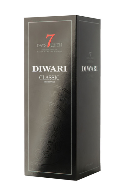 Conte Elegant Thin cotton socks (7 pcs), DiWaRi Classic 7 days - Black, 25 (4...