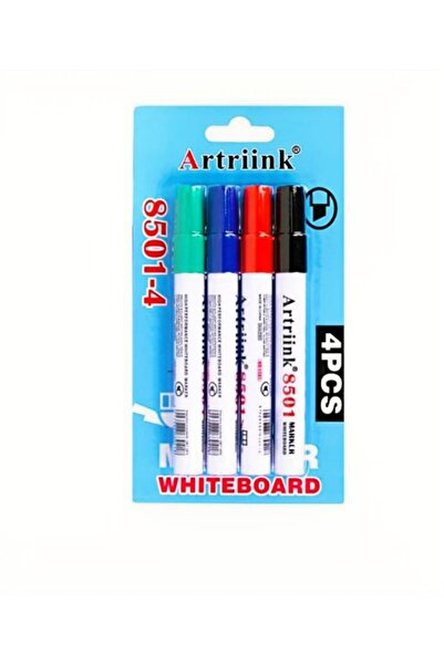 artriink Set of 4 Whiteboard Markers, 8501-4, Oblique Tip
