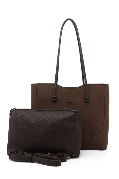 GÖNDERİ(R) Women's Brown Suede Puppy Shoulder Bag