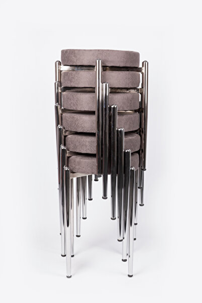 ekipmetal TABURE 6 ADET KUMAŞ ANTRASİT GRİ