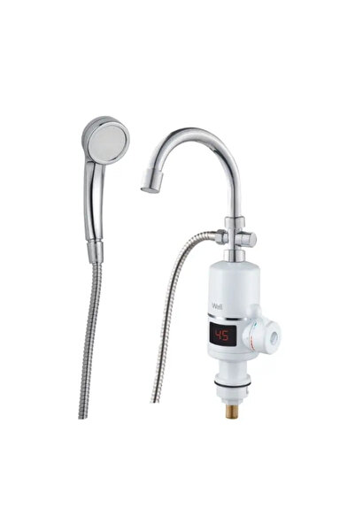 Optim Solution Drizzle instant electric faucet with shower, 3300 W, sink-mounted, hot water 30–60°C