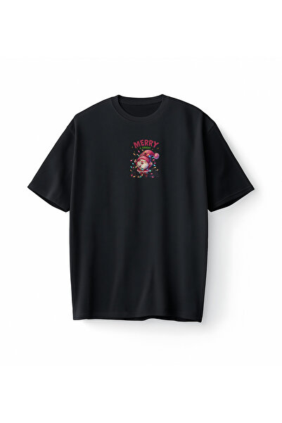 Bumeta تي شيرت ميري برايت سانتا كلوز للعام الجديد قصة فضفاضة للجنسين