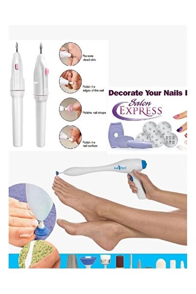 Generic مجموعة لوازم العناية بالأظافر الكهربائية الألوان