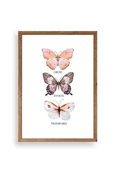 CT STONES Butterflies Wooden Framed Painting
