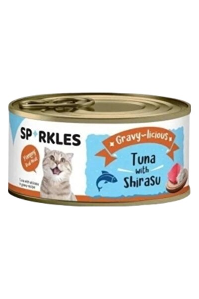 SPARKLES سباركلز طعام رطب للقطط البالغة بالتونا و سمك الشيراسو 80g
