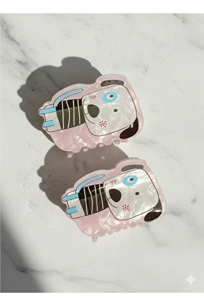 Renkli kids Model drăguț de câine alb, cu model, 2 bucăți, dimensiune medie, ...