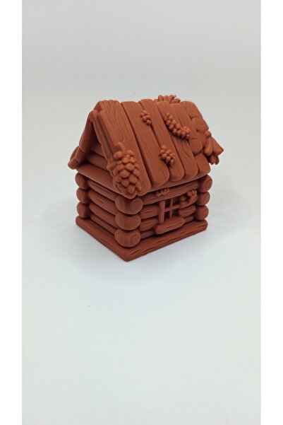 shop Detaylı Kütük Ev Figürü | Rustik Dağ Evi 3D Baskı Obje