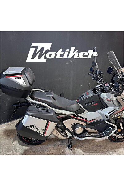 Motiker Honda X-ADV 3 Lü Çanta Sticker Etiket Modeli Siyah Kırmızı