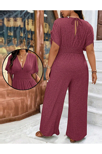 Sheya Shein Curve+ long jumpsuit, pink