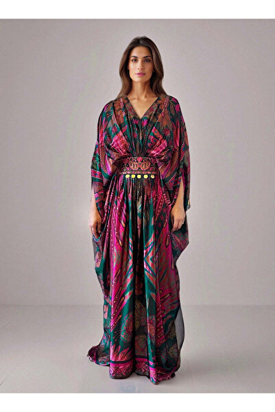 ECSTACY COUTURE قفطان ريشة