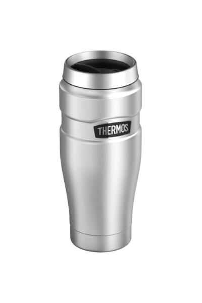Thermos Stainless King Travel Cup – Cold/Hot 16 oz, Silver