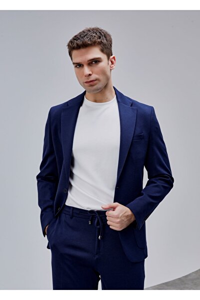 Boris Becker Lacivert Renk Slim Fit Casual Erkek Ceket