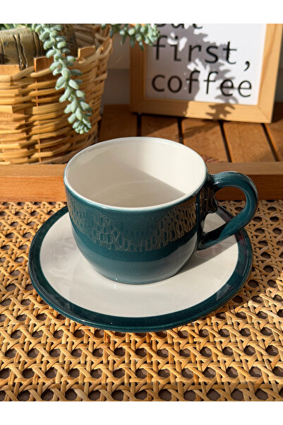 MeGgDecor 300ml Deep Green Coffee Set