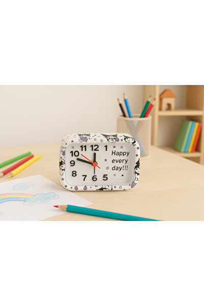 COCEM Sevimli Çizgi Karakter Tasarımlı Sessiz Çalar Saat – Masa Üstü Çocuk Od...