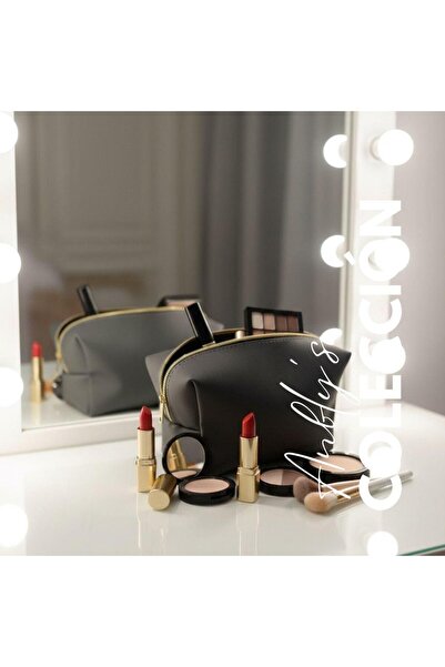 ANBLYs COLLECTION حقيبة مكياج نسائية أنيقة بسحاب