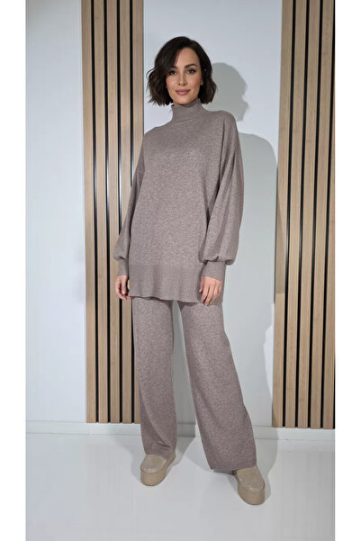 Zaira Elvira 2-piece brown knit women's suit #A1287 - One size fits all