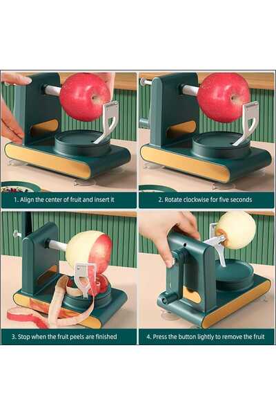 Vi Caro Pratik Manuel Meyve Sebze Soyma Makinası Domates Elma Soyucu Şık Tasa...