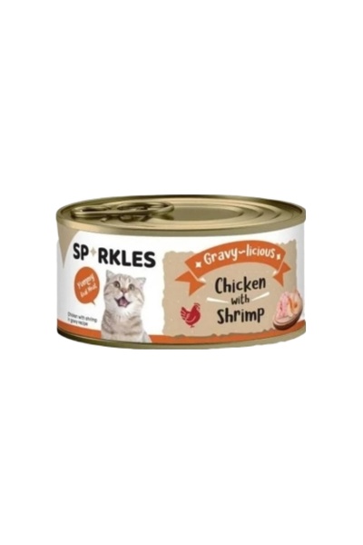 SPARKLES سباركلز طعام رطب للقطط البالغة بالدجاج و الجمبري 80g