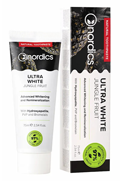 Nordics Pasta de dinti ultra albire cu carbune, 75ml