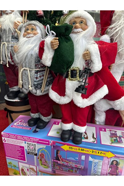 u-toys 45 cm 2 adet noel baba figürü 2 li set sürpriz hediyeli set