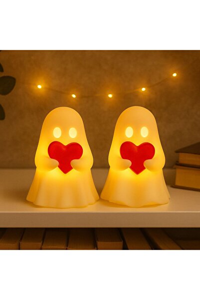 Hearted Ghost Figure Use with 2-Piece Battery-Powered Candle Romantic Home Decoration / Tea Light Gift